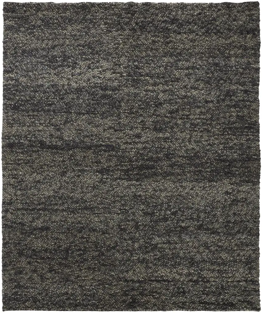 Gray Taupe And Black Wool Hand Woven Stain Resistant Area Rug Photo 1