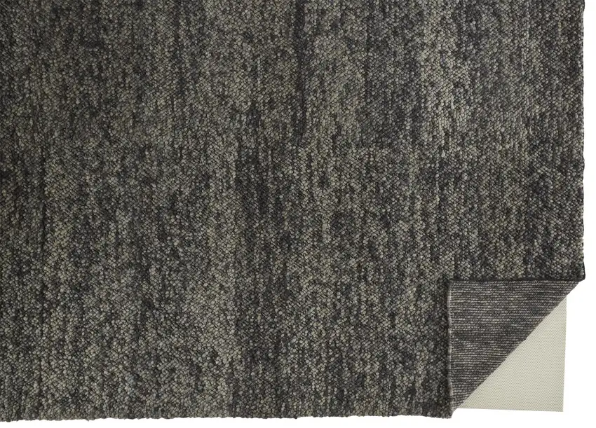 Gray Taupe And Black Wool Hand Woven Stain Resistant Area Rug Photo 7