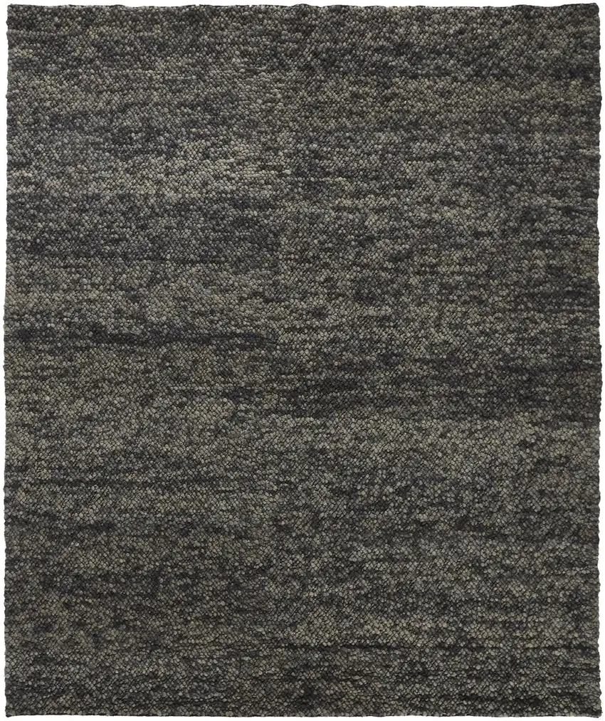 Gray Taupe And Black Wool Hand Woven Stain Resistant Area Rug Photo 1