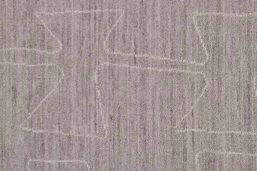 Gray Taupe And Ivory Abstract Hand Woven Area Rug Photo 5
