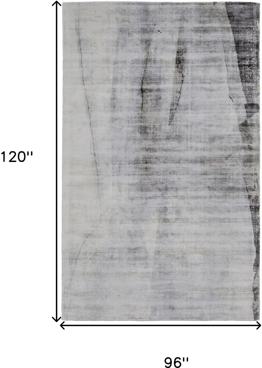 Gray Taupe And Ivory Abstract Hand Woven Area Rug Photo 8