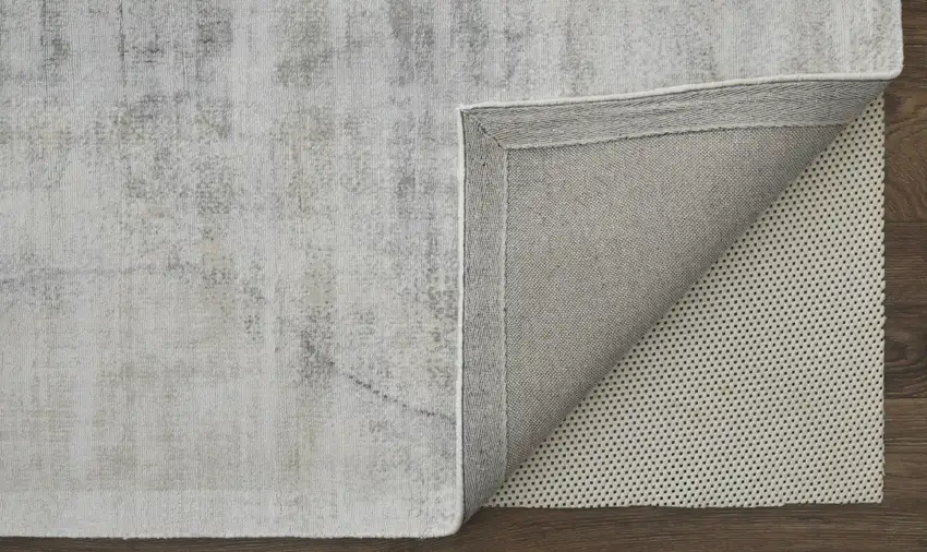 Gray Taupe And Ivory Abstract Hand Woven Area Rug Photo 4