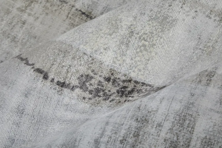 Gray Taupe And Ivory Abstract Hand Woven Area Rug Photo 1