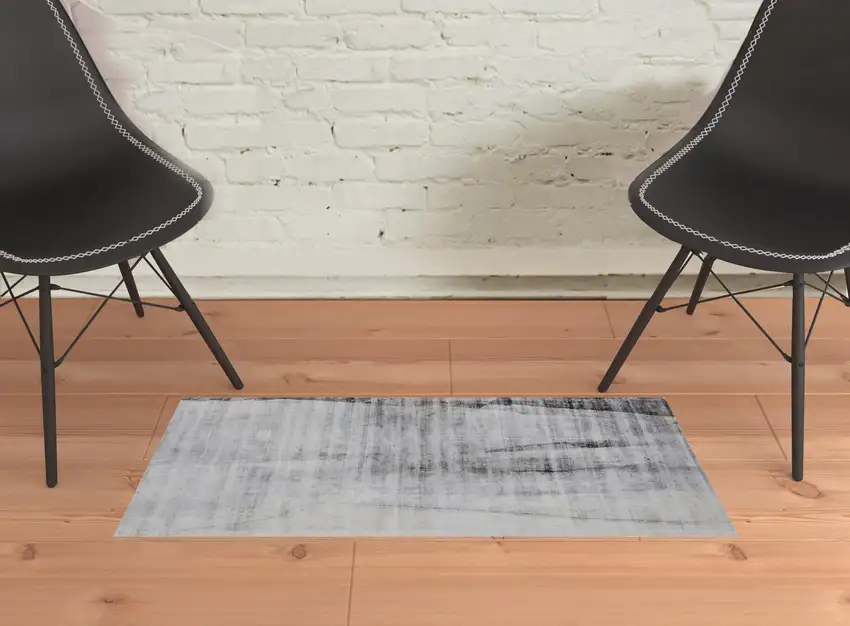 Gray Taupe And Ivory Abstract Hand Woven Area Rug Photo 2