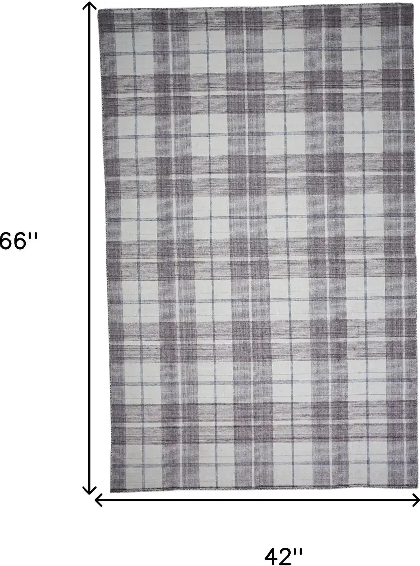 Gray Taupe And Ivory Abstract Hand Woven Stain Resistant Area Rug Photo 10