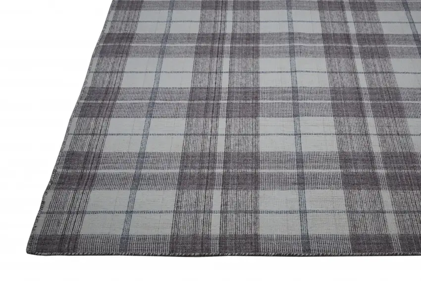 Gray Taupe And Ivory Abstract Hand Woven Stain Resistant Area Rug Photo 3