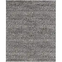 Photo of Gray Taupe And Ivory Abstract Power Loom Stain Resistant Area Rug