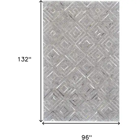Gray Taupe And Ivory Geometric Hand Woven Area Rug Photo 5