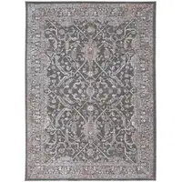 Photo of Gray Taupe And Pink Floral Power Loom Area Rug