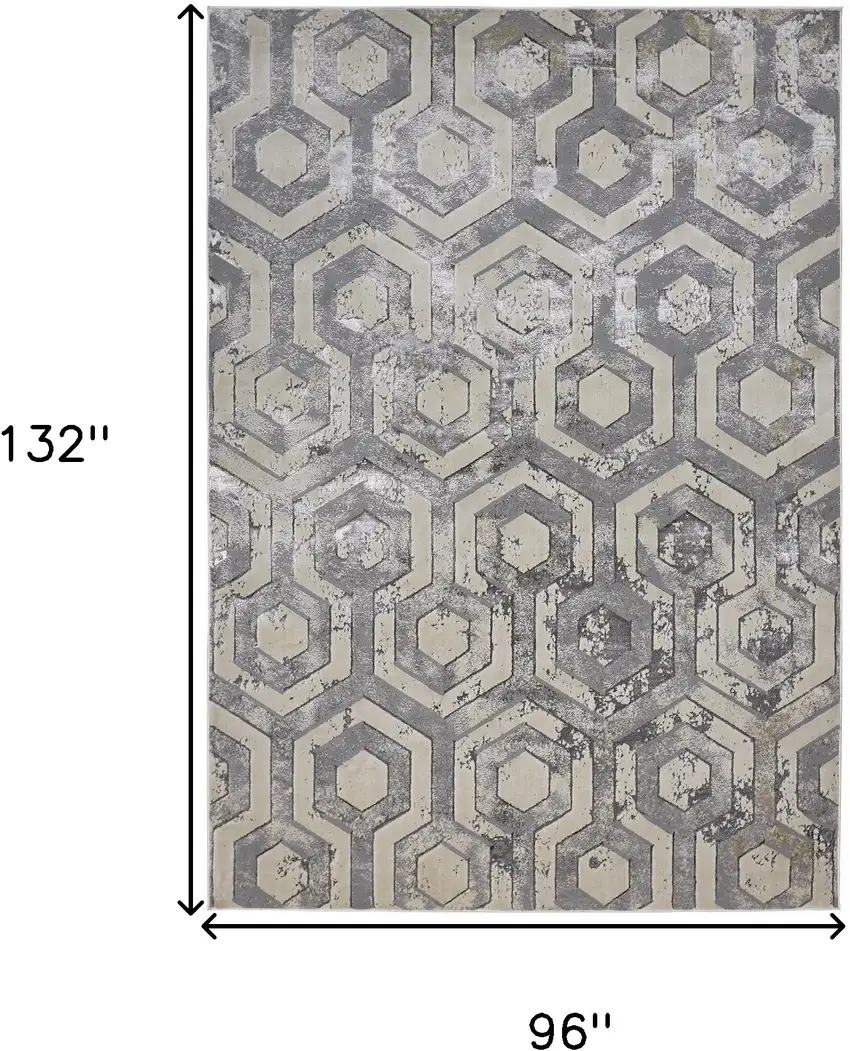 Gray Abstract Non Skid Area Rug Photo 3