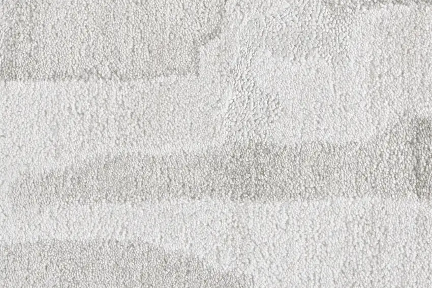 Gray Taupe And Silver Abstract Tufted Handmade Area Rug Photo 9