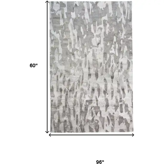 Taupe And Gray Abstract Hand Tufted Area Rug Photo 3