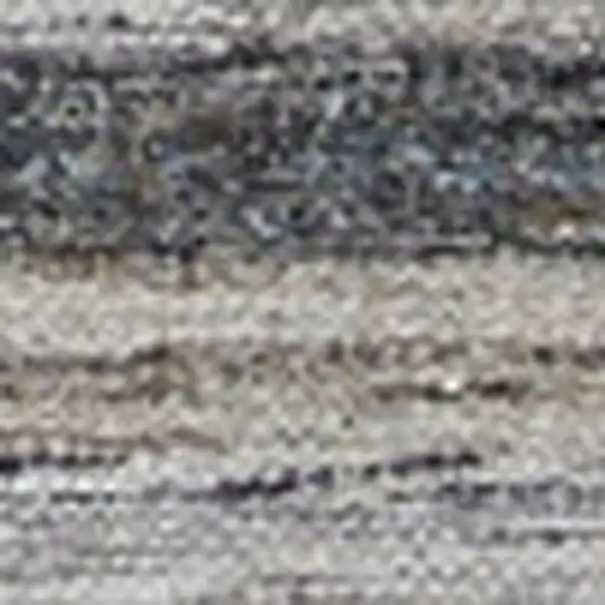 Gray Black And Brown Geometric Hand Woven Area Rug With Fringe Photo 3