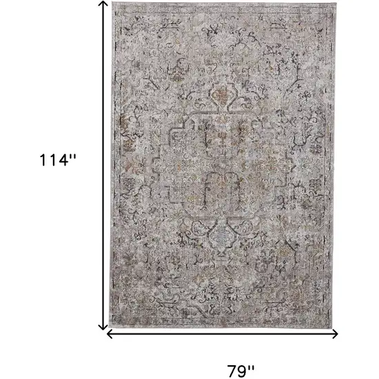 Gray Abstract Area Rug Photo 3