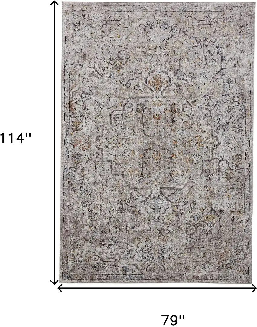 Gray Abstract Area Rug Photo 3