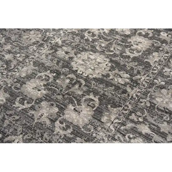 Gray Taupe Dark Gray Tan Ivory And Black Oriental Area Rug Photo 2