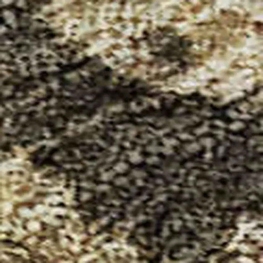 Gray Teal And Gold Striped Washable Area Rug With UV Protection Photo 2