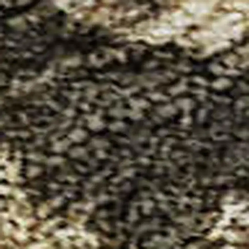 Gray Teal And Gold Striped Washable Area Rug With UV Protection Photo 2