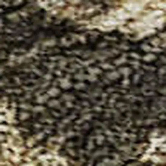 Gray Teal And Gold Striped Washable Area Rug With UV Protection Photo 2