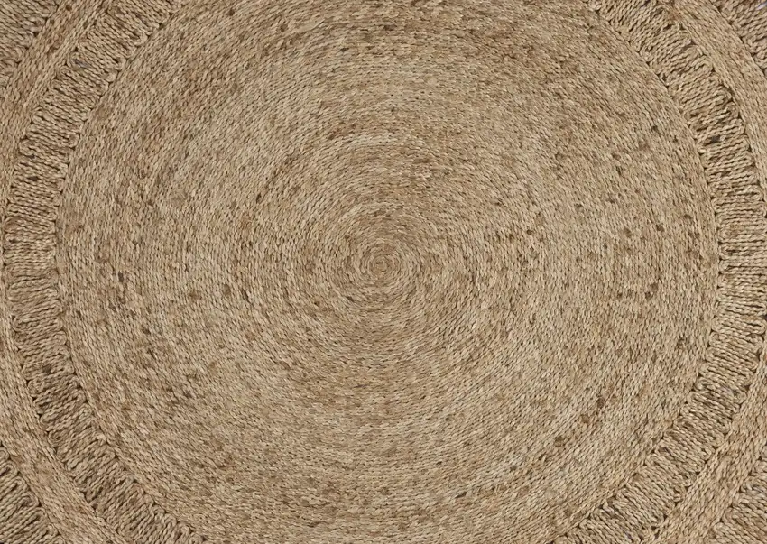 Gray Toned Braided Natural Jute Area Rug Photo 2