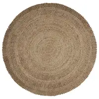 Photo of Gray Toned Braided Natural Jute Area Rug