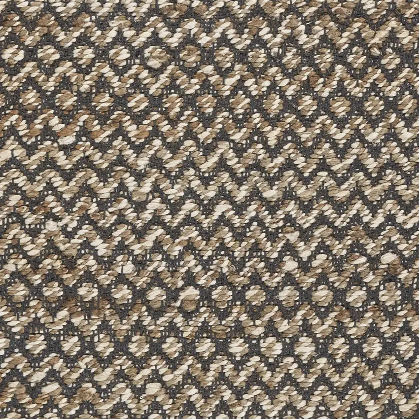 Gray Toned Chevron Patterned Runner Rug Photo 2
