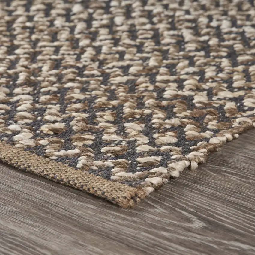 Gray Toned Chevron Patterned Runner Rug Photo 6