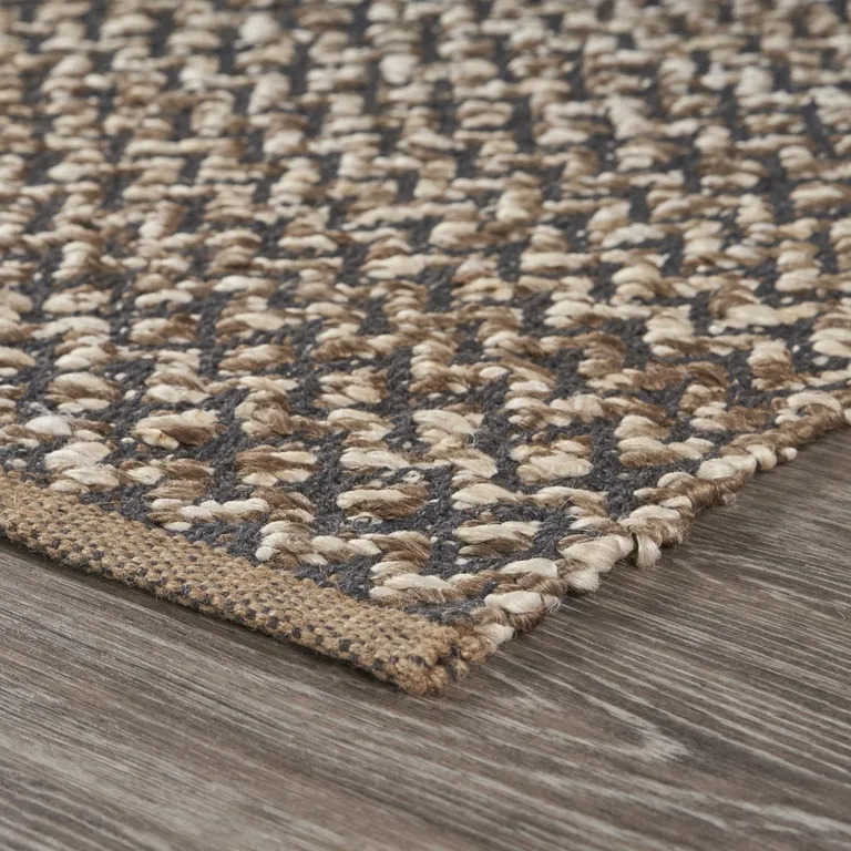 Gray Toned Chevron Patterned Runner Rug Photo 5