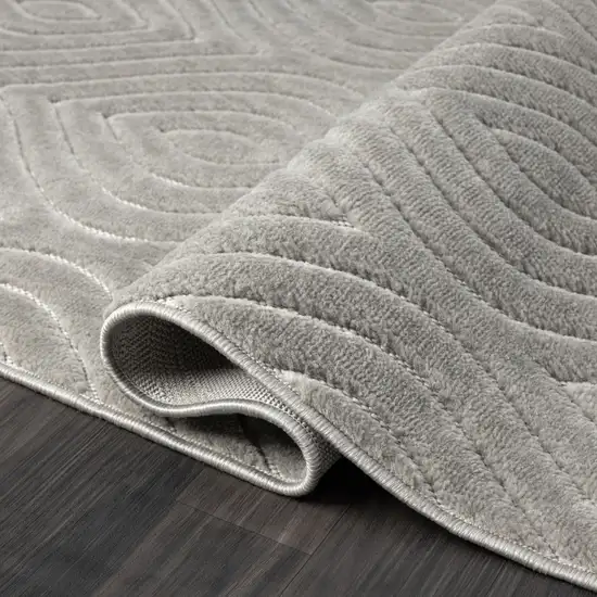 5' X 7' Gray Trellis Area Rug Photo 3