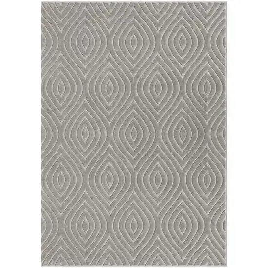 5' X 7' Gray Trellis Area Rug Photo 1