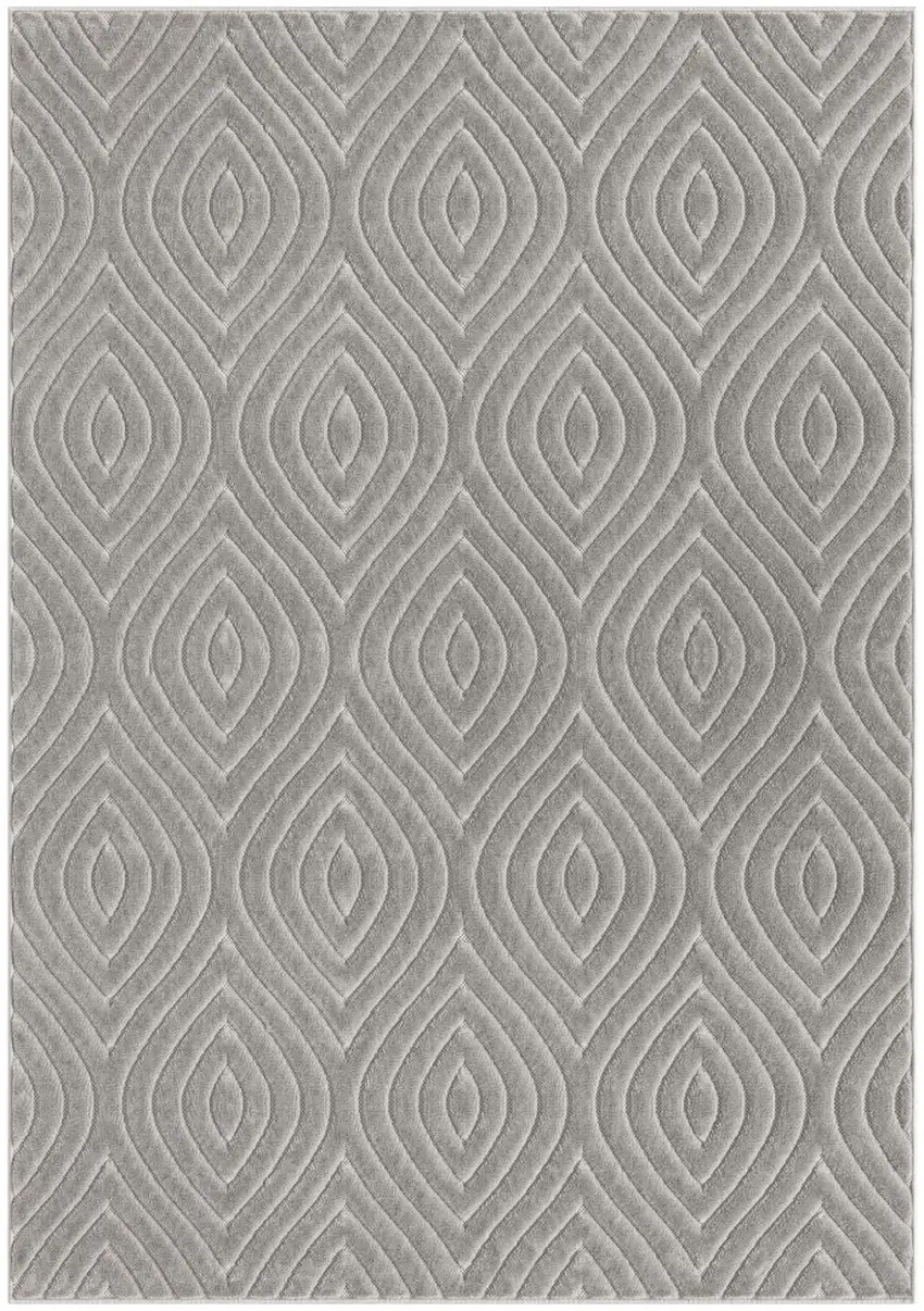 5' X 7' Gray Trellis Area Rug Photo 1