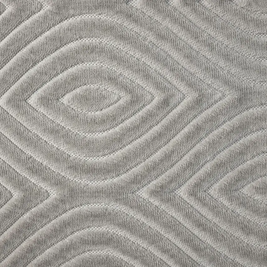 5' X 7' Gray Trellis Area Rug Photo 2