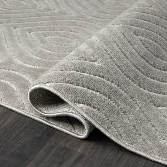 Gray Trellis Area Rug Photo 3