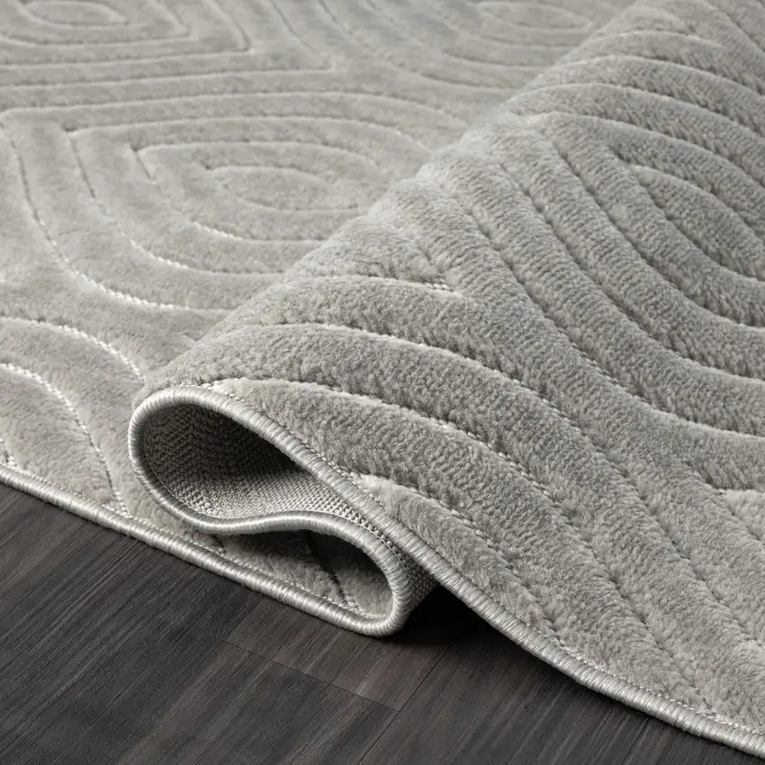 Gray Trellis Area Rug Photo 3