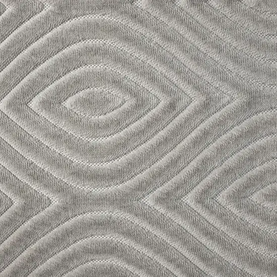 Gray Trellis Area Rug Photo 2