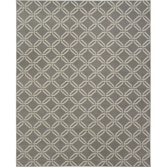 Gray Trellis Power Loom Area Rug Photo 5