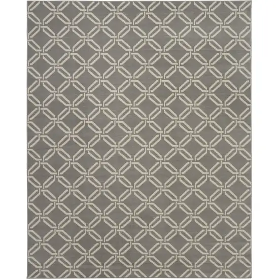 Gray Trellis Power Loom Area Rug Photo 2