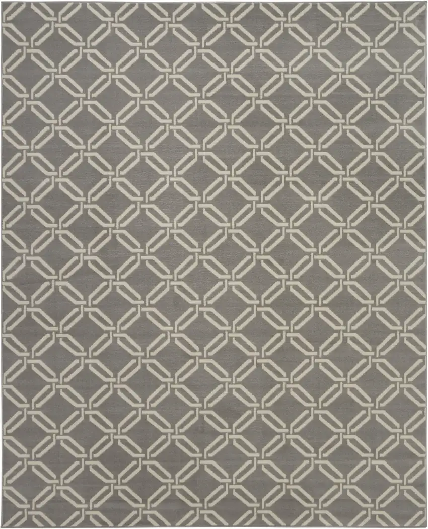 Gray Trellis Power Loom Area Rug Photo 2