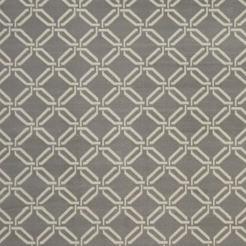 Gray Trellis Power Loom Area Rug Photo 4