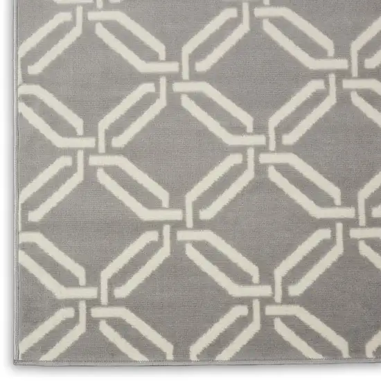 Gray Trellis Power Loom Area Rug Photo 2