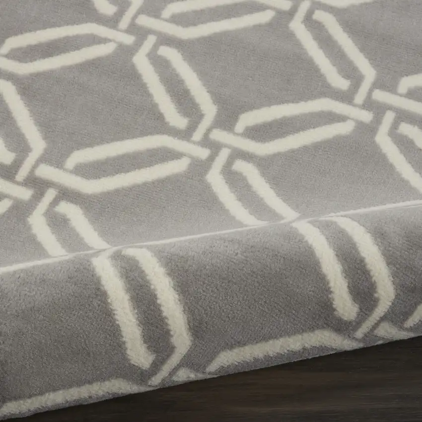 Gray Trellis Power Loom Area Rug Photo 8