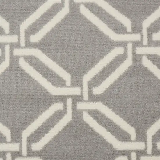 Gray Trellis Power Loom Area Rug Photo 7