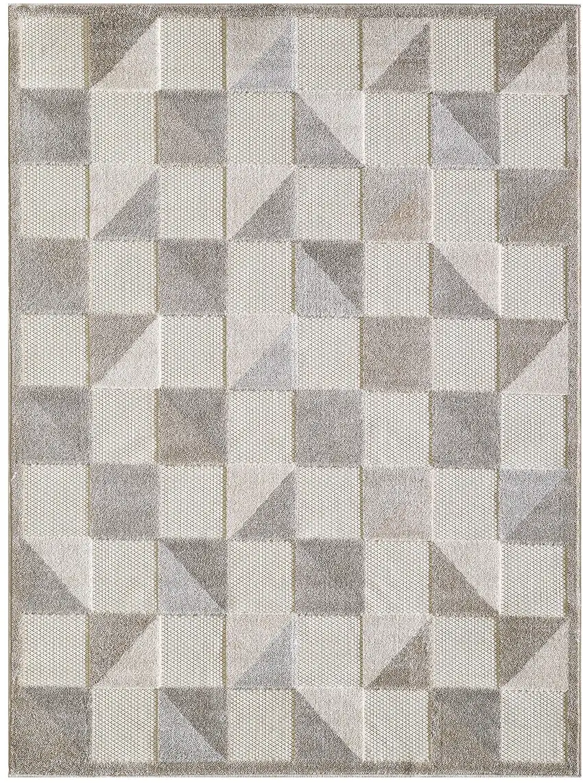 Gray Triangle Indoor Outdoor Area Rug Photo 1