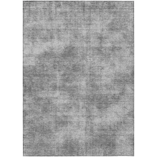 Gray Washable Indoor Outdoor Area Rug Photo 2