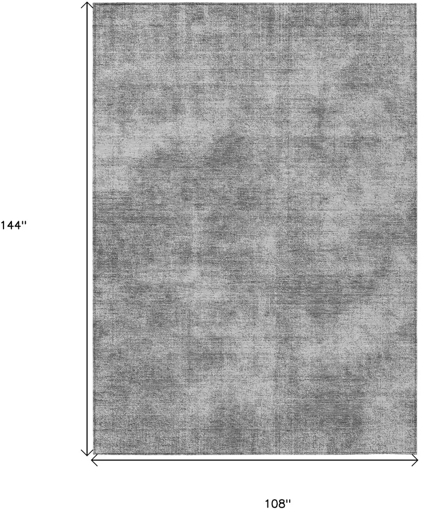 Gray Washable Indoor Outdoor Area Rug Photo 3