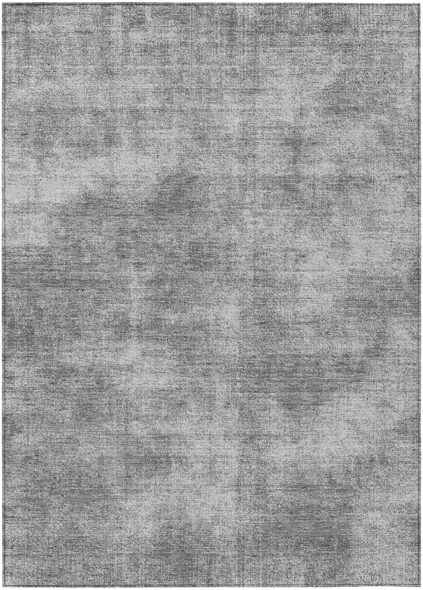 Gray Washable Indoor Outdoor Area Rug Photo 2