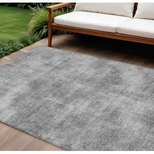 Photo of Gray Washable Indoor Outdoor Area Rug