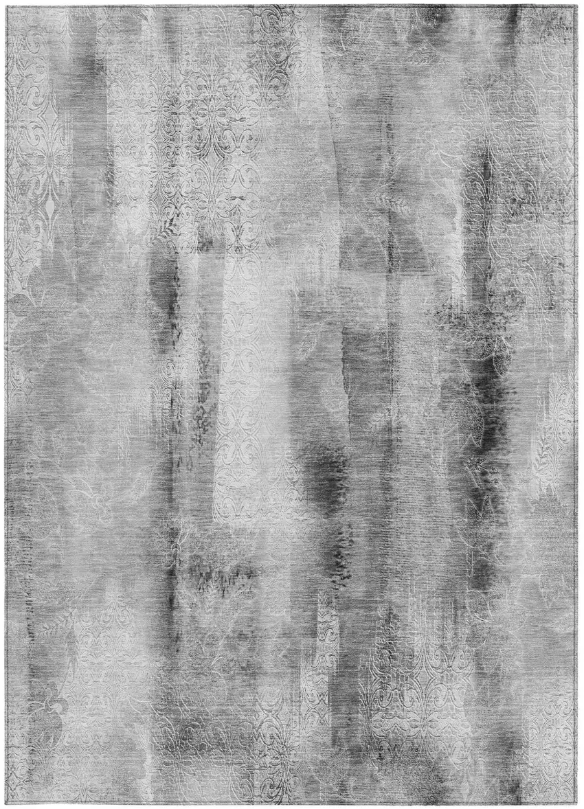 Gray Washable Non Skid Indoor Outdoor Area Rug Photo 5