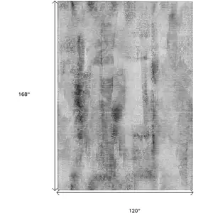 Photo of Gray Washable Non Skid Indoor Outdoor Area Rug