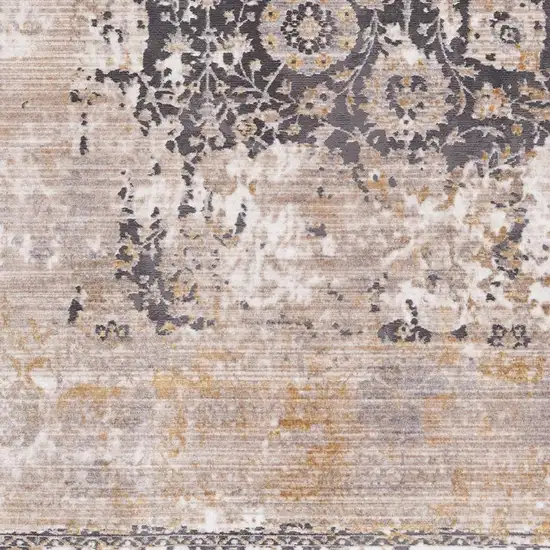 Gray and Ivory Oriental Non Skid Area Rug Photo 5